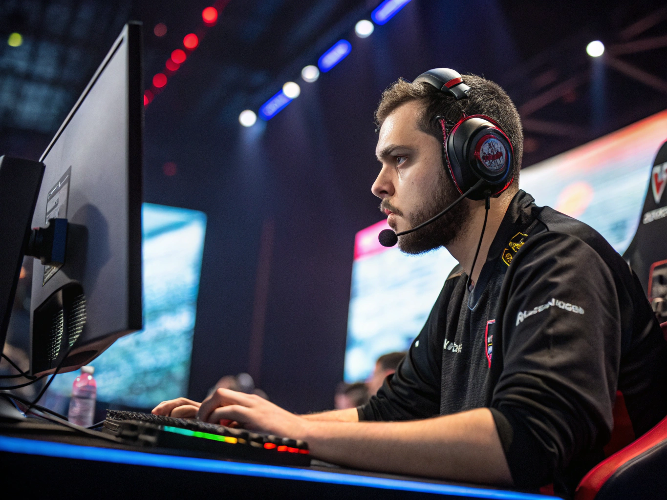 Pro player focused during a match
